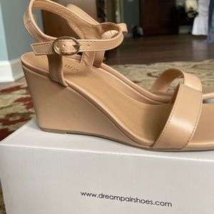 Women’s Casual Dressy Wedge Sandals Cute Square Toe and Buckle